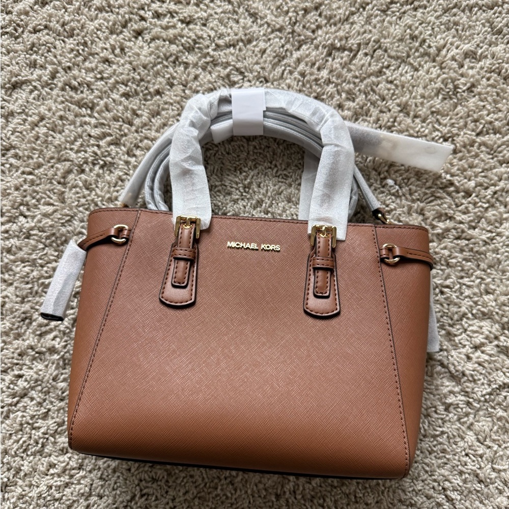Michael Kors Brown Leather Satchel Bag Luggage